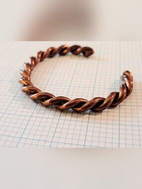 Twisted Rope Copper Cuff Bracelet - Women Jewelry